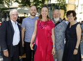 Johannes Kreile, Godehard Giese, Diana Iljine, Rainer Kaufmann, Maria Köpf FFF-Empfang Filmfest München 2019 © Kurt Krieger